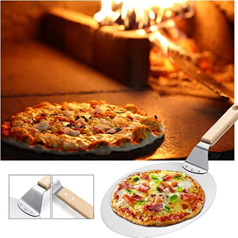 1pc Piatti Pizza In Legno Manici Palette Pizza Paddle Pizza - Temu Italy