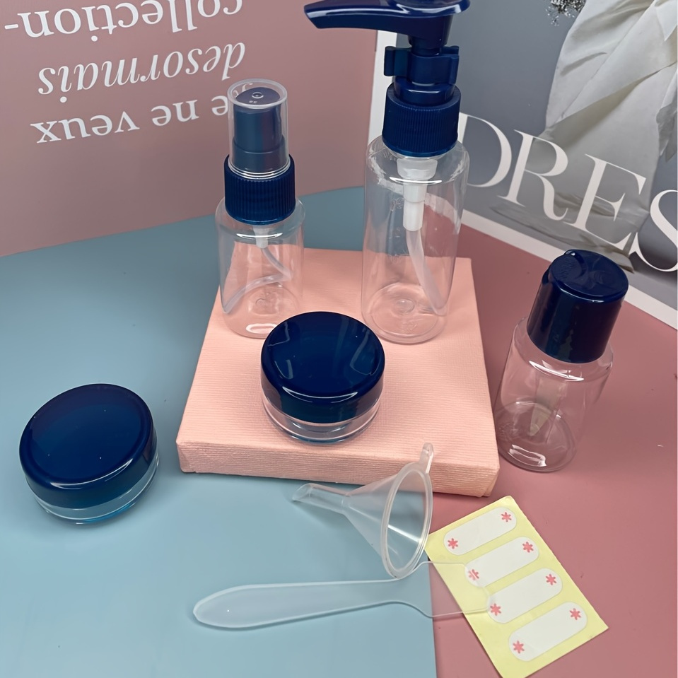 Portable Travel Bottles Set Plastic Leak Proof Refillable Empty Spray