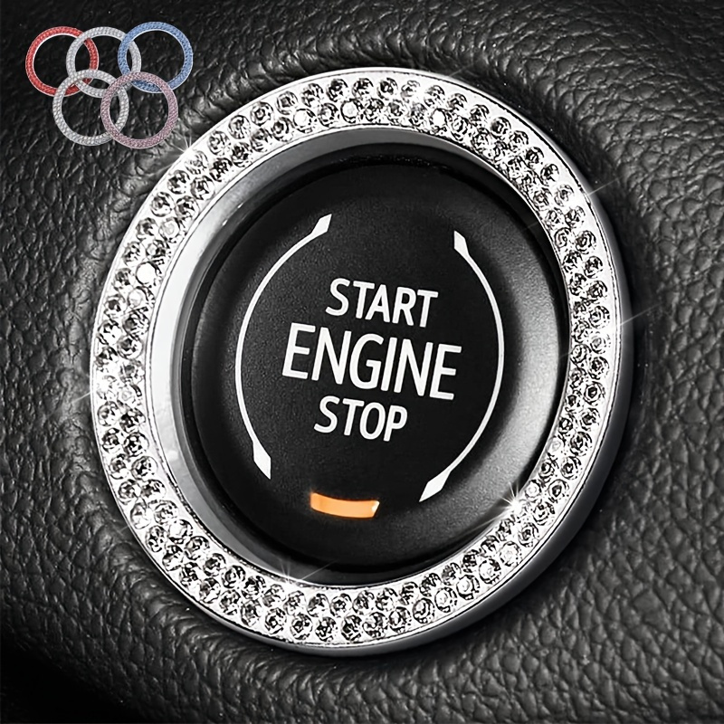 

Sparkle Up Your Ride: Decorative Artificial Diamond Rhinestone Ring Auto Suv Car Accessories For Girls