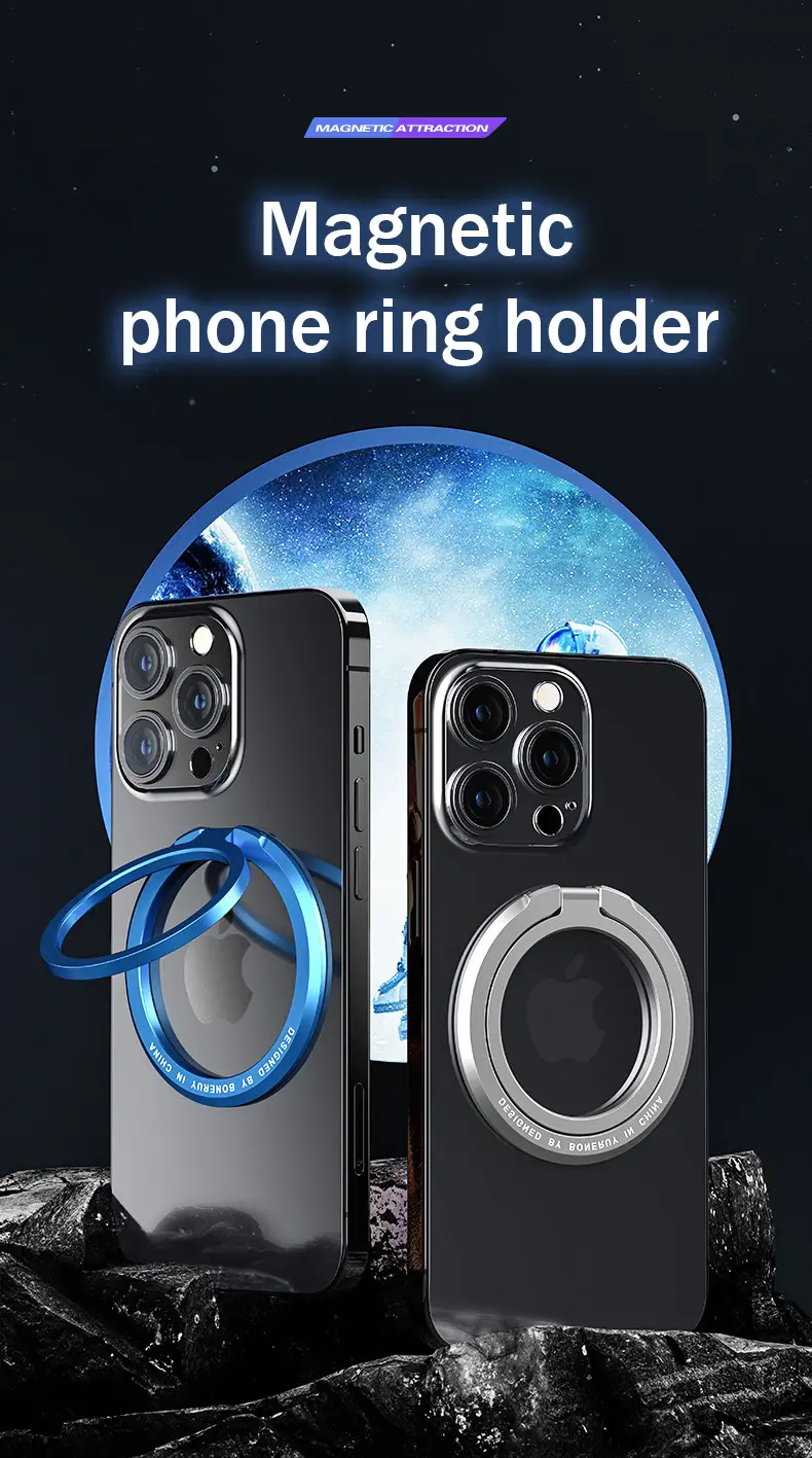 Agarre y soporte magnético para teléfono con correa de silicona para  Likrtyny el dedo soporte de anillo Magsafe solo para iPhone 13 12 ProPro  MaxMini
