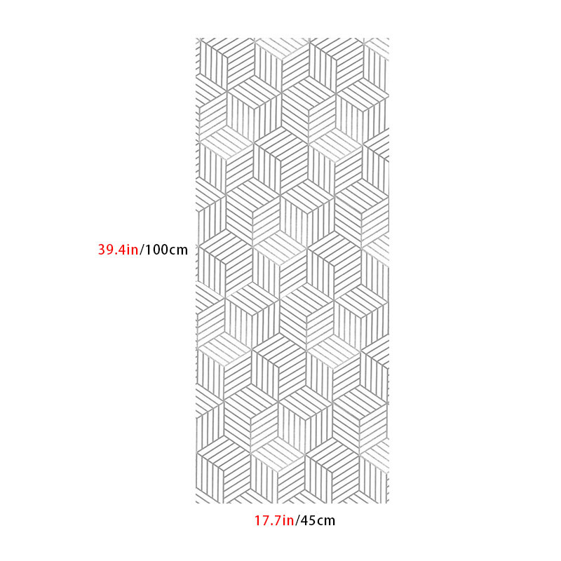 1pc Silvery Geometric Hexagon Contact Paper Modern Home Decor
