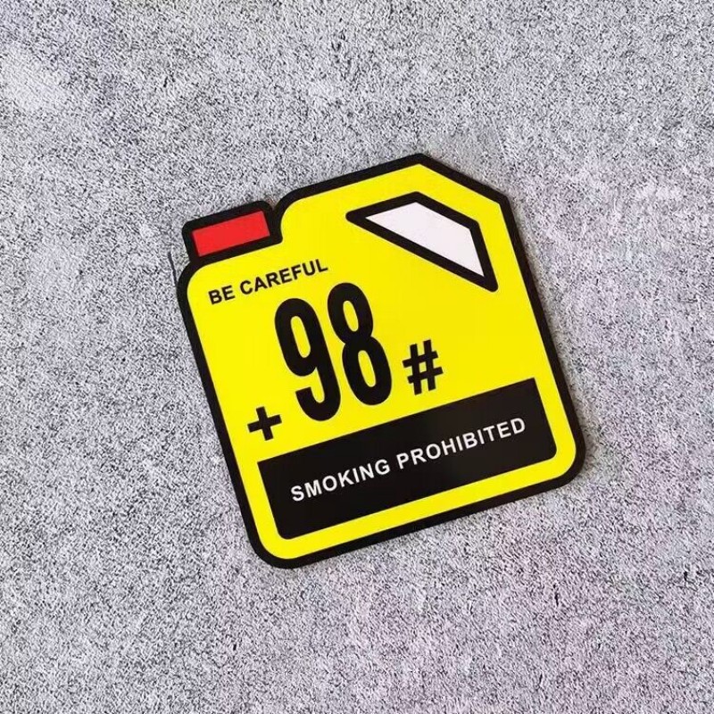 Car Fuel Tank Warning Stickers Creative Yellow Funny - Temu United Kingdom