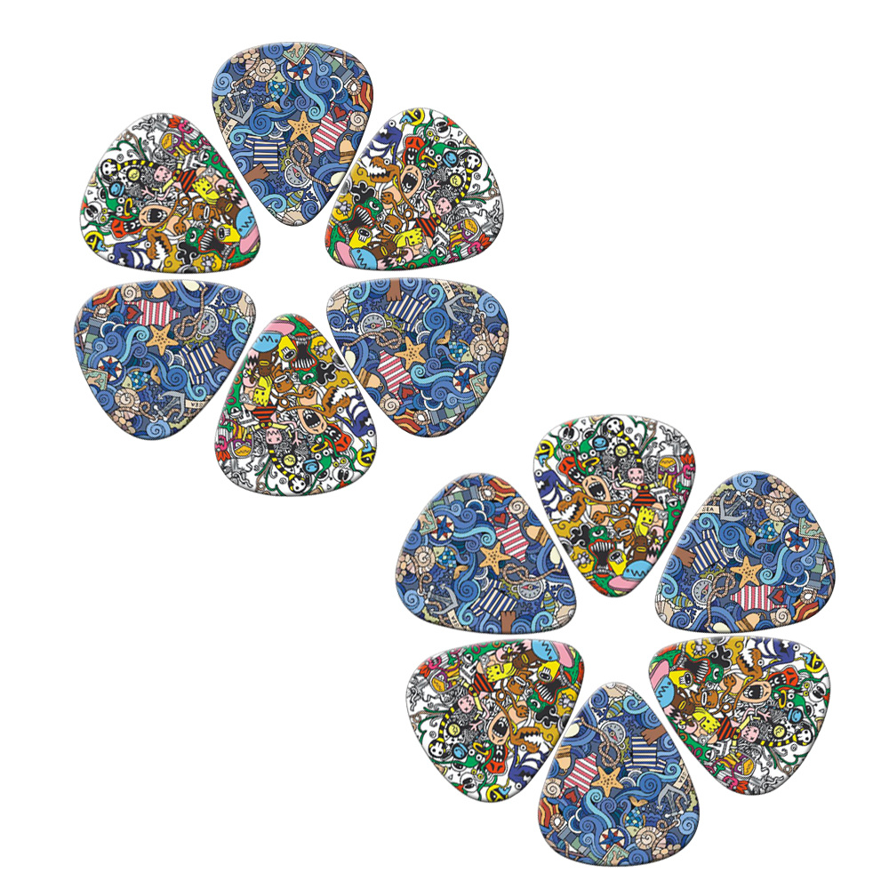 10pcs PVC Guitar Pick Set 0.46 0.71 1.0mm Thickness
