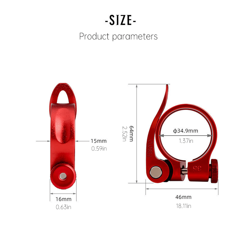Quick Release Bike Seatpost Clamp Lightweight Aluminum Temu