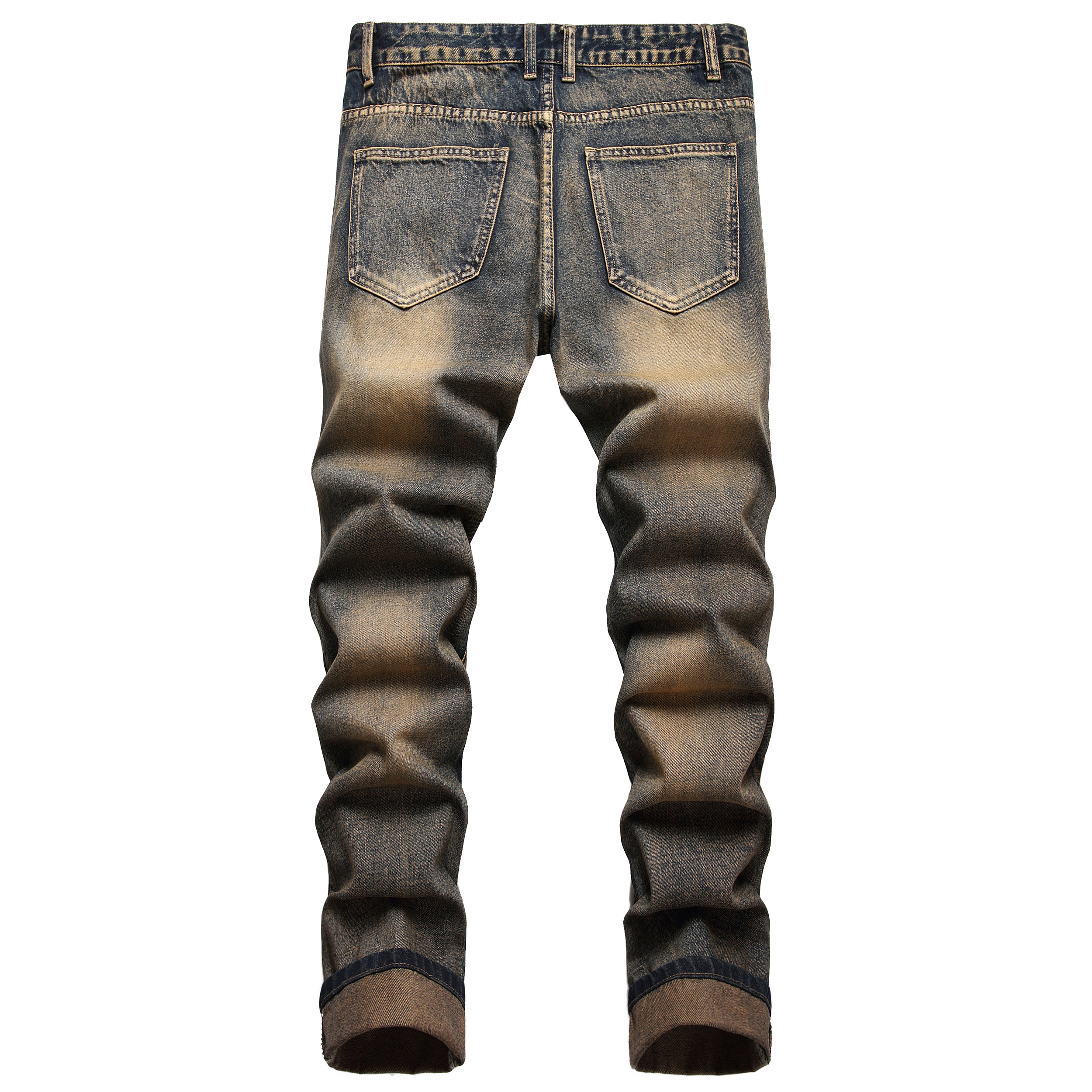 Men's Ripped Jeans,slim Fit Distressed Straight Leg Fashion Denim Pants ...