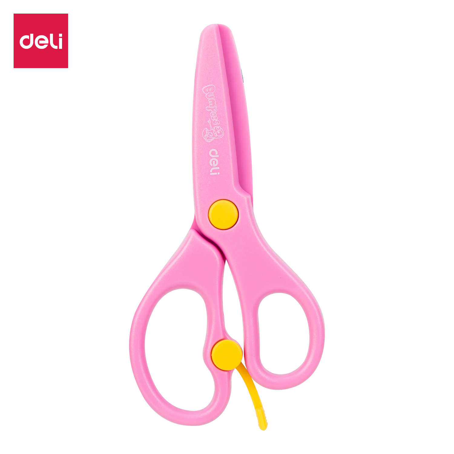 Children's Pink Safety Scissors with Soft Handle and Grips