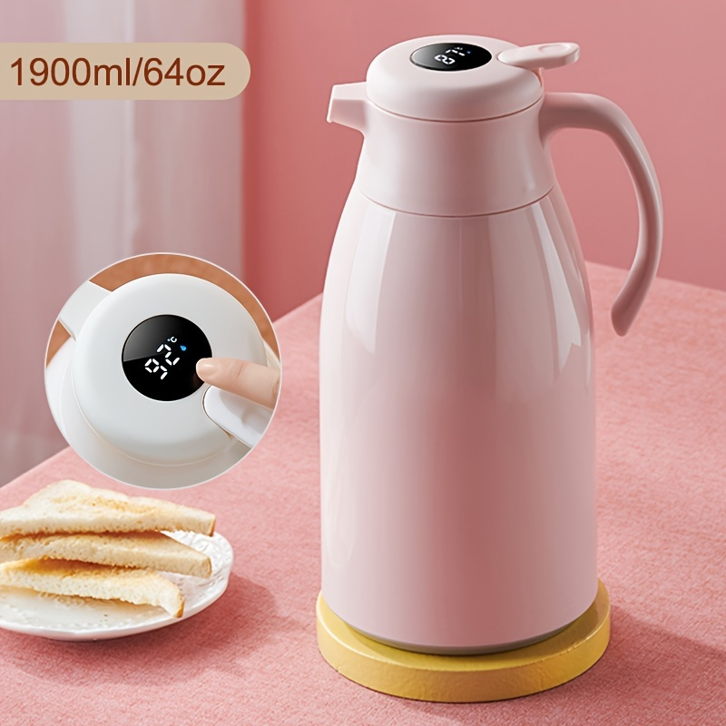 Insulation Pot Thermos Kettle 1500ml Household Insulation Pot Glass Liner  Kettle Make Tea Coffee Portable Travel Keep Warm Smart Water Kettle Carafe