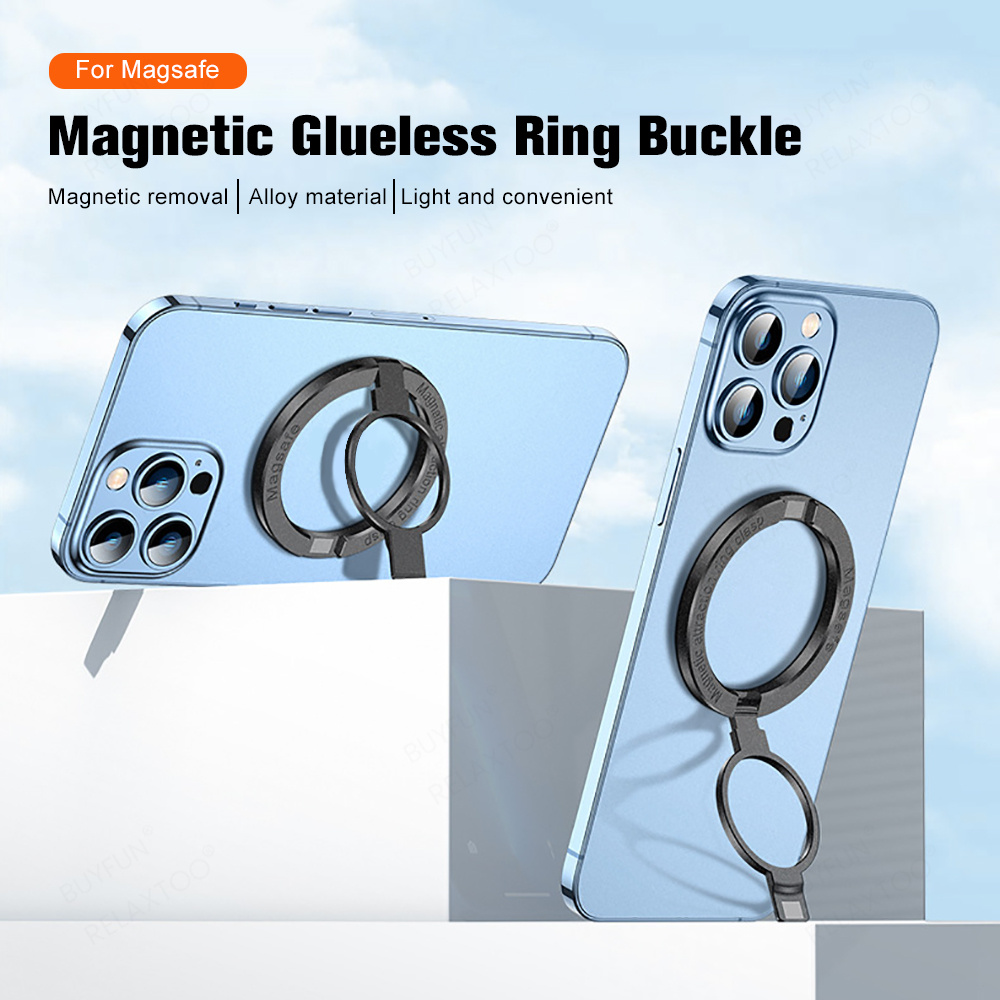 PZOZ Anillo magnético para teléfono MagSafe, soporte de dedo ajustable de  360° para iPhone 14, 13, 12, Pro, Mini, Max, Plus, compatible con Mag Safe