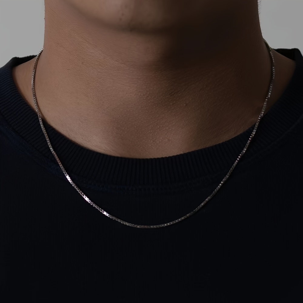 

Fashion Stainless Steel Men Box Necklace