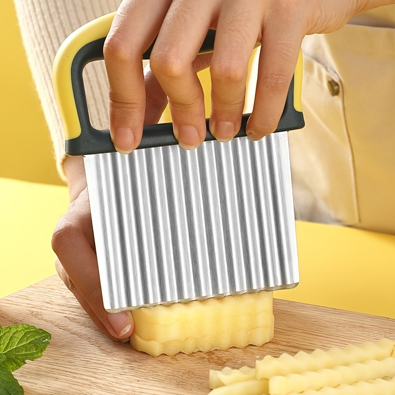 Potato French Fry Cutter Kitchen Tool Wavy Knife Thin Slicer Potato Wave  Knife Gridder Wolf Tooth Potato Cutting Tool