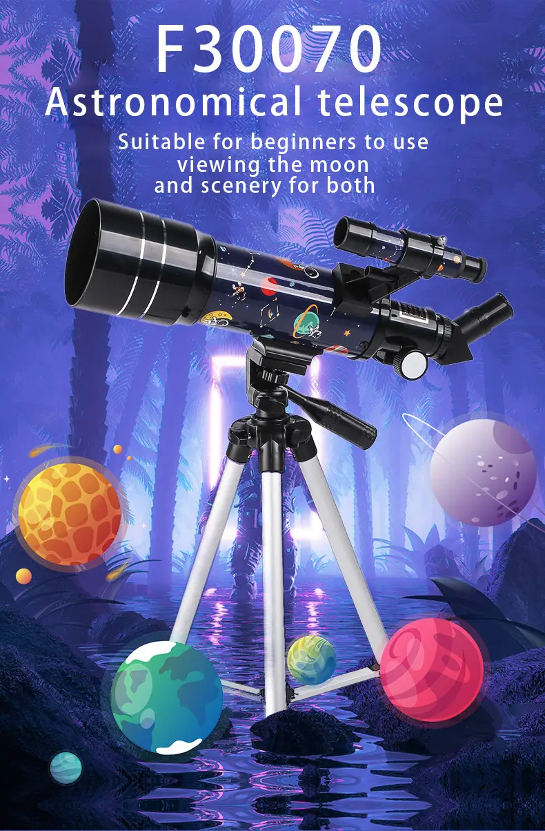 childrens astronomical telescope entry level can watch the stars and the moon cartoon birthday gift for children scientific and educational educational toys astronomical enlightenment and also can see the ground scenery details 1