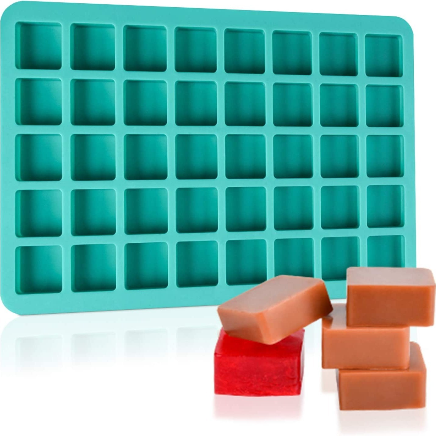 Square Silicone Candy Molds - Mini Silicone Molds for Hard Candy,  Chocolate, Gummy, Caramel, Ganache, Ice Cubes (2)