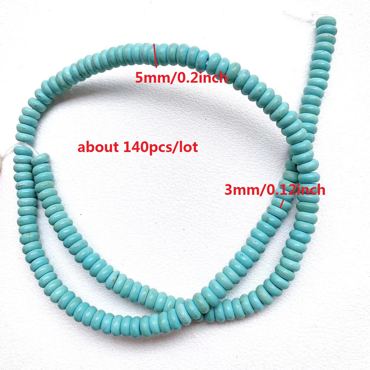 Natural Blue Turquoise Heishi Type Beads For Bracelet Or - Temu