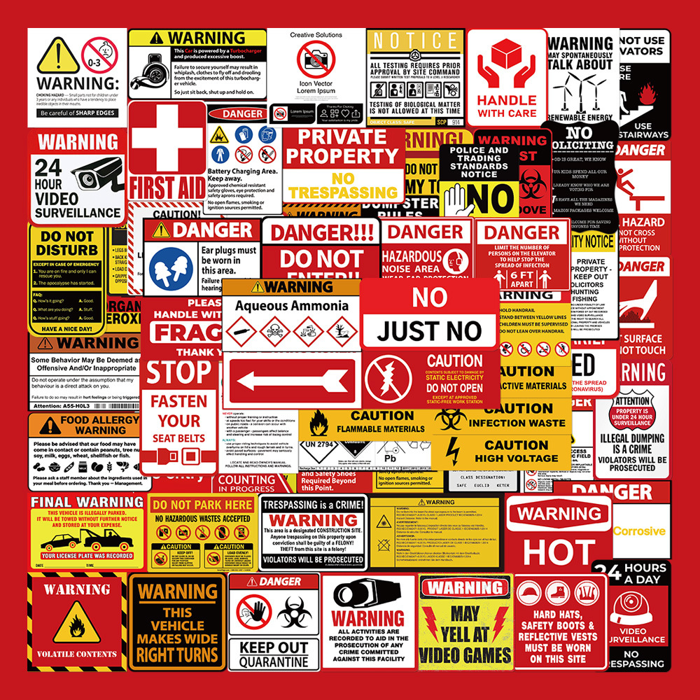 RED Warning Signage Poster – The SCP Store