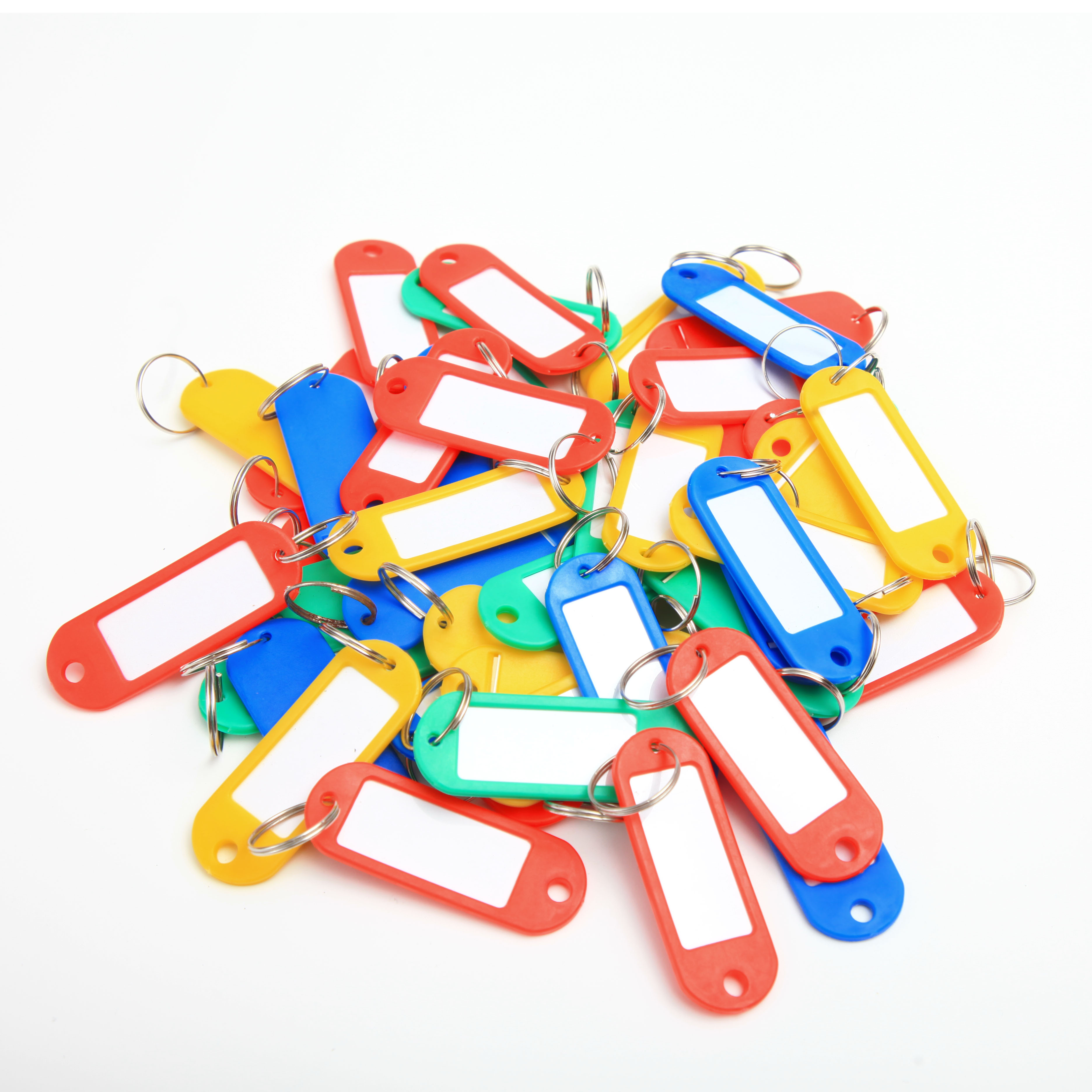 100pcs Key Classification Card Plastic Keychain Key Tags Luggage