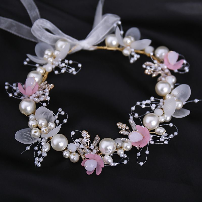 Hair Band Handmade Wedding Hair Accessories Faux Pearl Flower Headband For  Brides Bridal Headpieces For Girl Bridesmaid - Clothing, Shoes & Jewelry -  Temu
