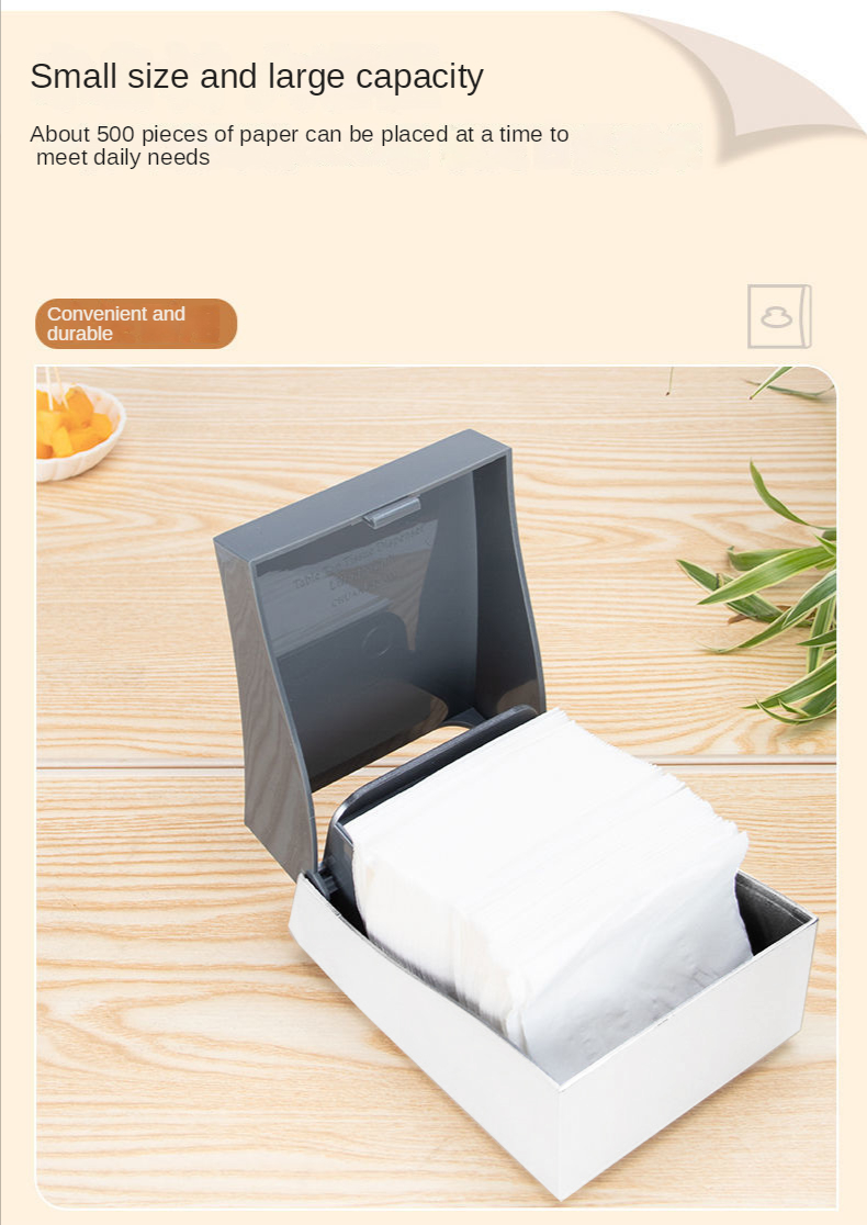 1pc Creative Kitchen Non-punch Tissue Box, Wall-mounted Plastic Toilet Paper  Holder, Suitable For Home Storage, Company, School, Public Places