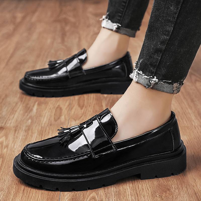 Mens Faux Leather Slip On Casual Tassle Loafer Shoes | Discounts For ...
