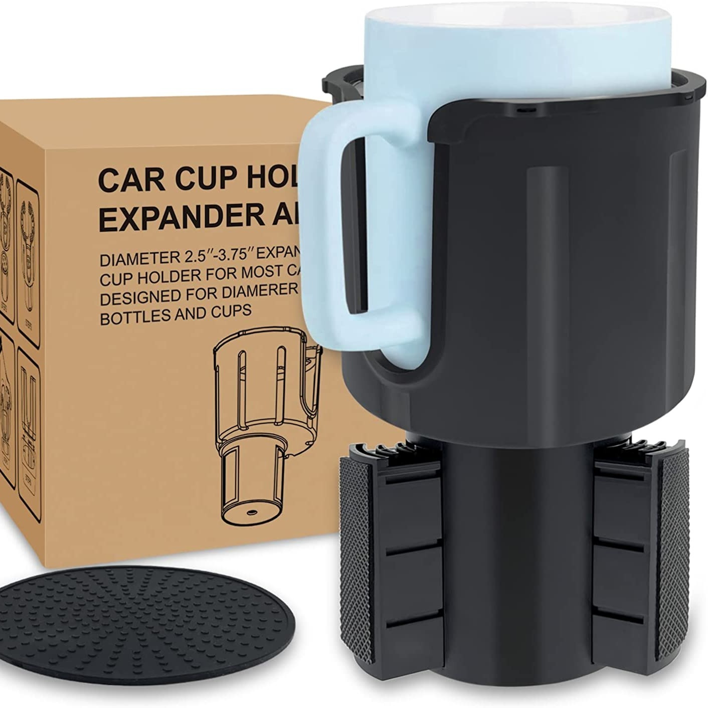 Cup Holder Expander for Car,for Car Hold 18-40 oz Bottles and Mugs