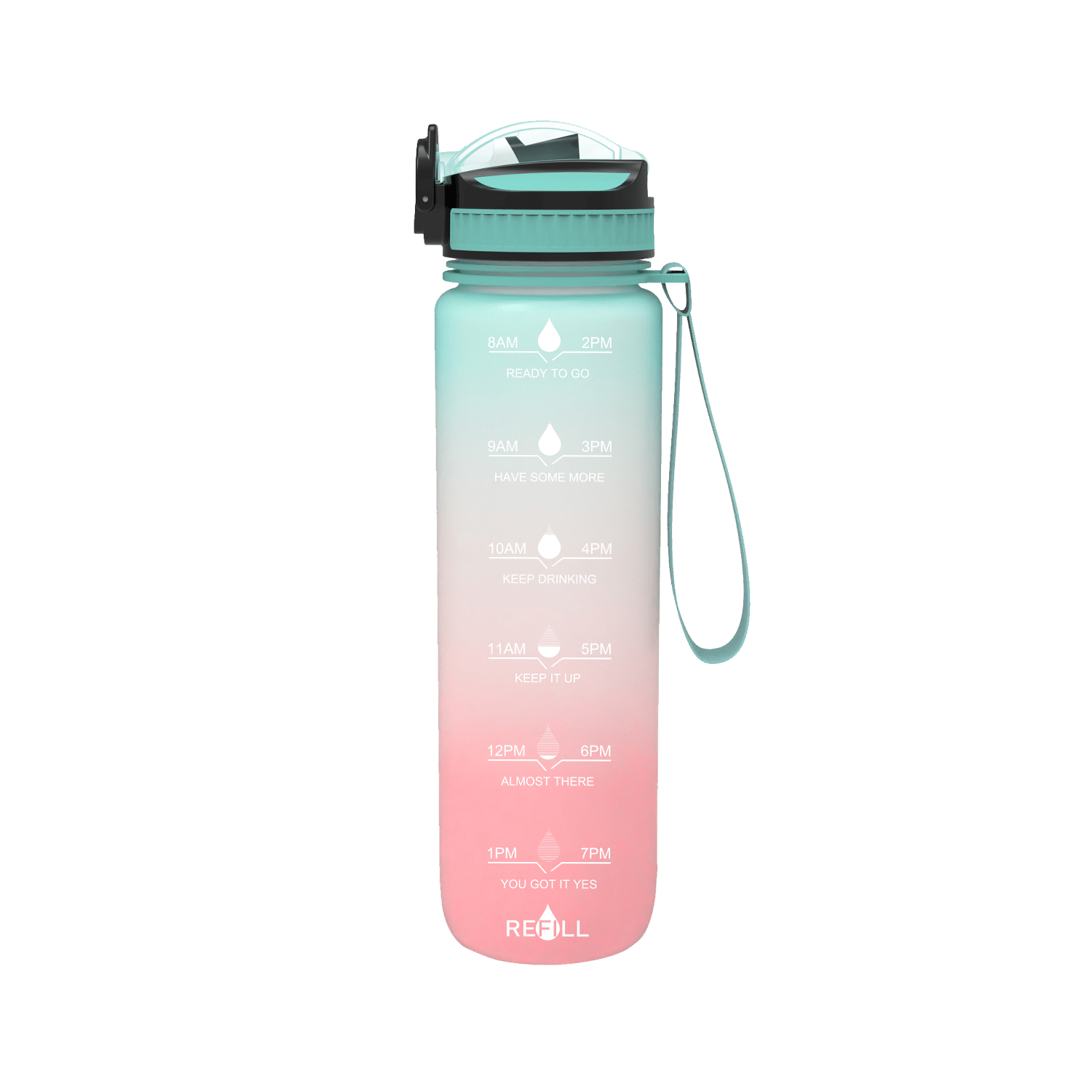 32 Oz Motivational Fitness Sports Water Bottle Time Marker, Leak Proof With  Straw, Gift for Friends, Fitness Gift, Gift for Christmas 