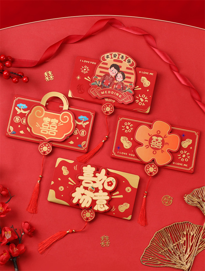 chinese new year decor with red packets