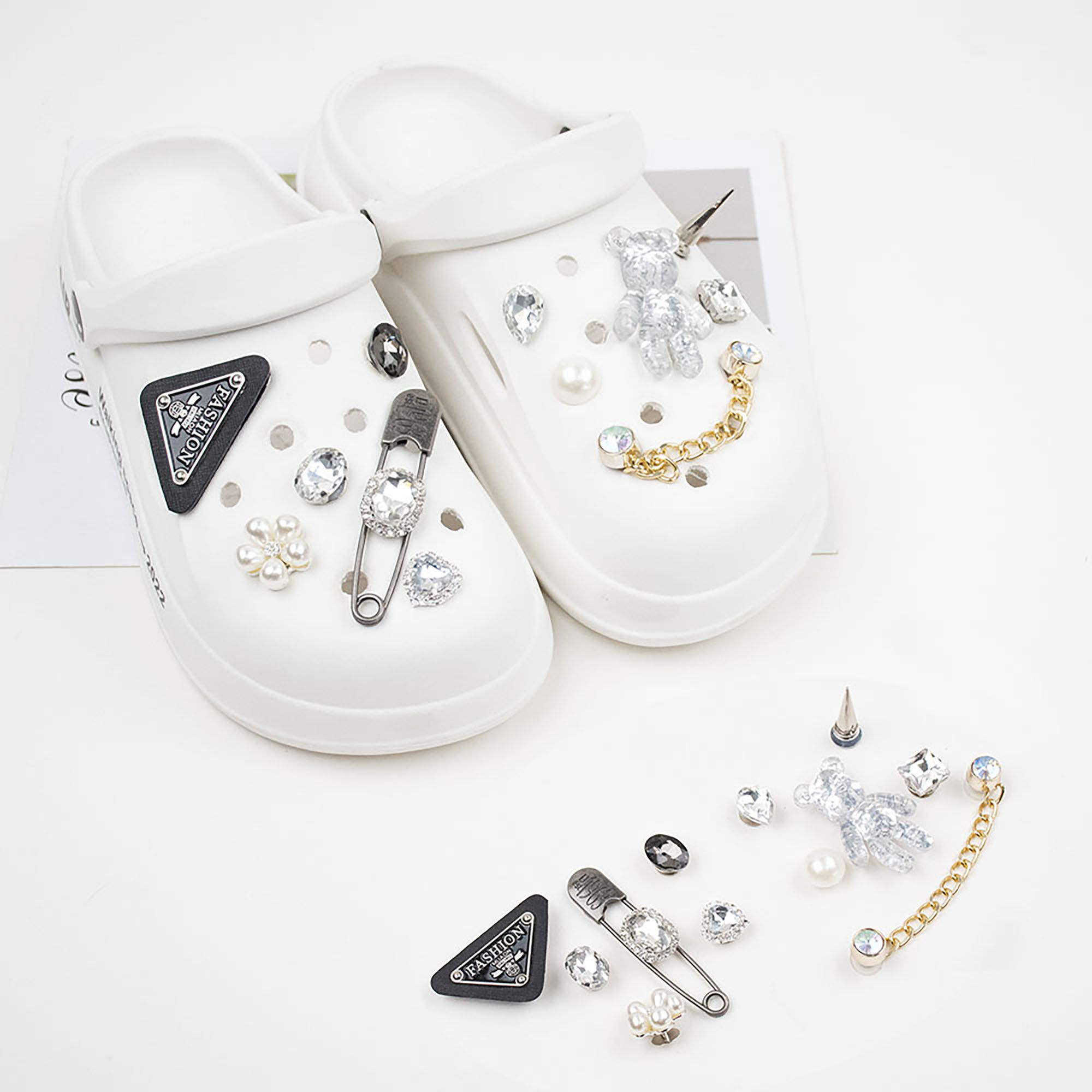 Bling Punk Croc Charms For Girls Women Cute Shoe Charms Shoe Accessories  Decoration Charms For Clog Slippers - Temu Germany
