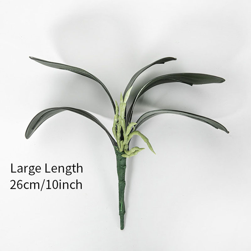 TEMU 1pc, Simulated Phalaenopsis Leaves, Fake Leaves For Home Decoration, Decorative Leaves For Landscaping Potted Plants, 10inch/9inch/8inch
