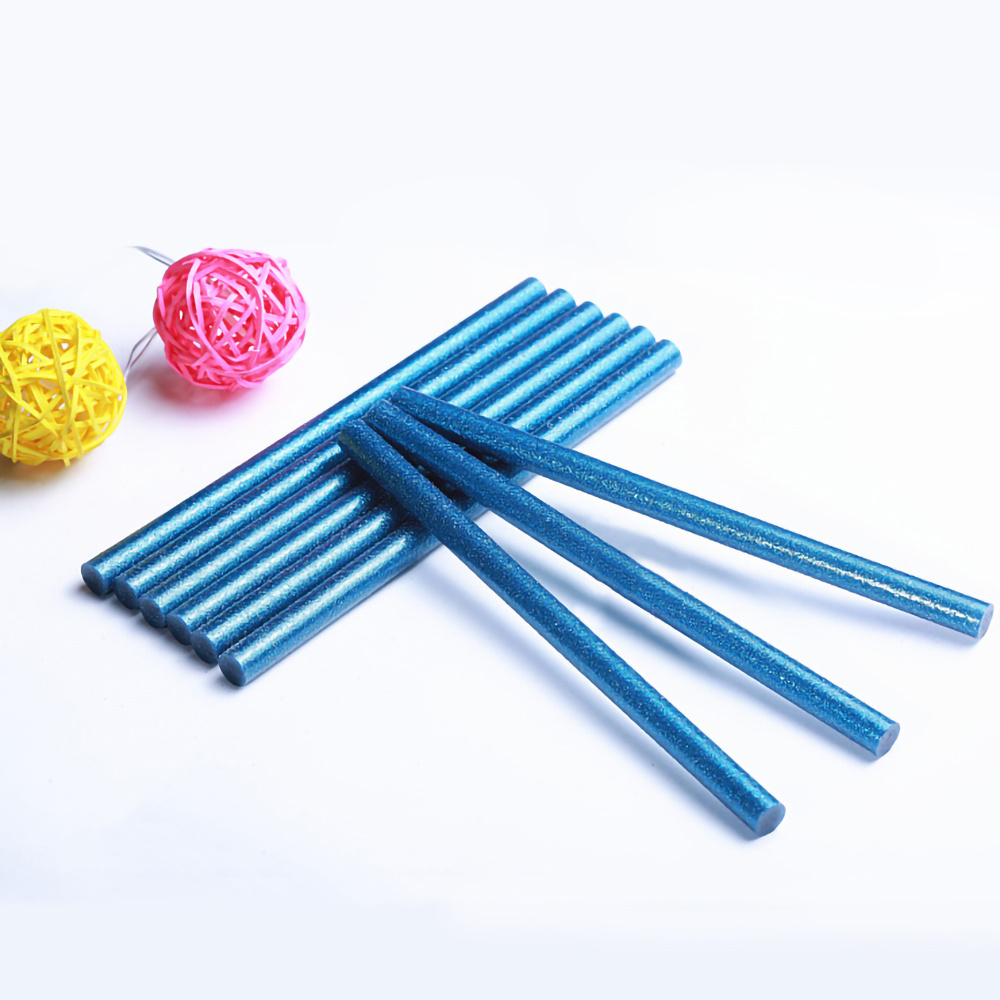 EnPoint Hot Glue Sticks Glitter Blue, 36 Pack Hot Melt Glue Sticks Mini,  Color Adhesive EVA Glue Sticks Strips for Craft DIY Art Repai