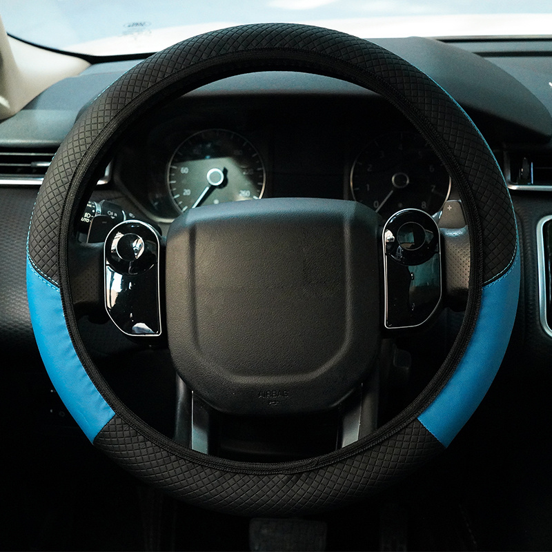 Coprivolante per Auto in pelle universale in fibra di carbonio 15In  coprivolante per Auto cucito a mano per accessori per Auto al volante -  AliExpress