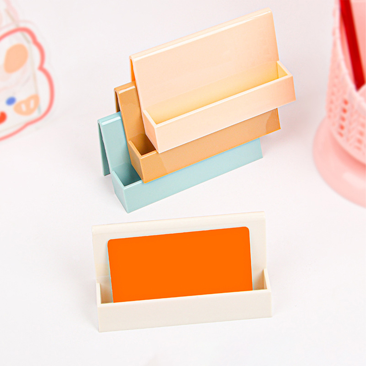 1pc Business Display Card Case Holder Stand Card Organizer Temu