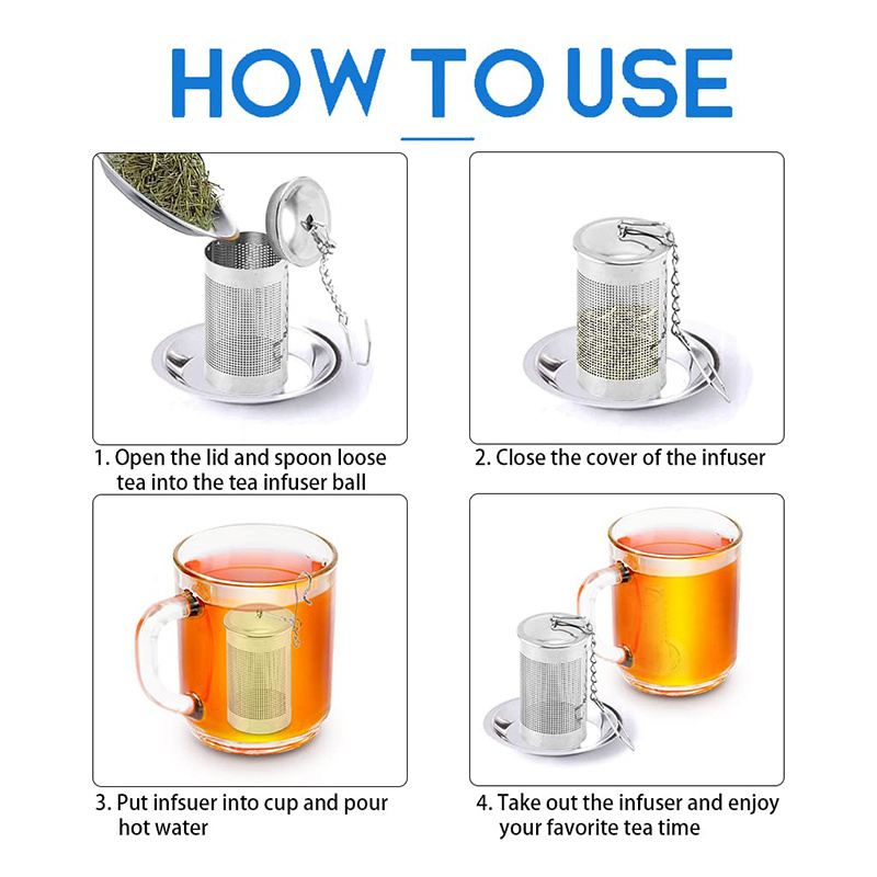 1pc stainless steel tea filter with hook keep   leaves from leaking and your cup clean details 2