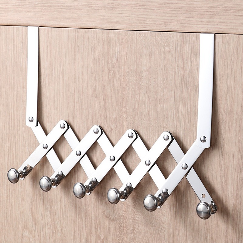 Stainless Steel Retractable Door Hook Bathroom Hook Living - Temu