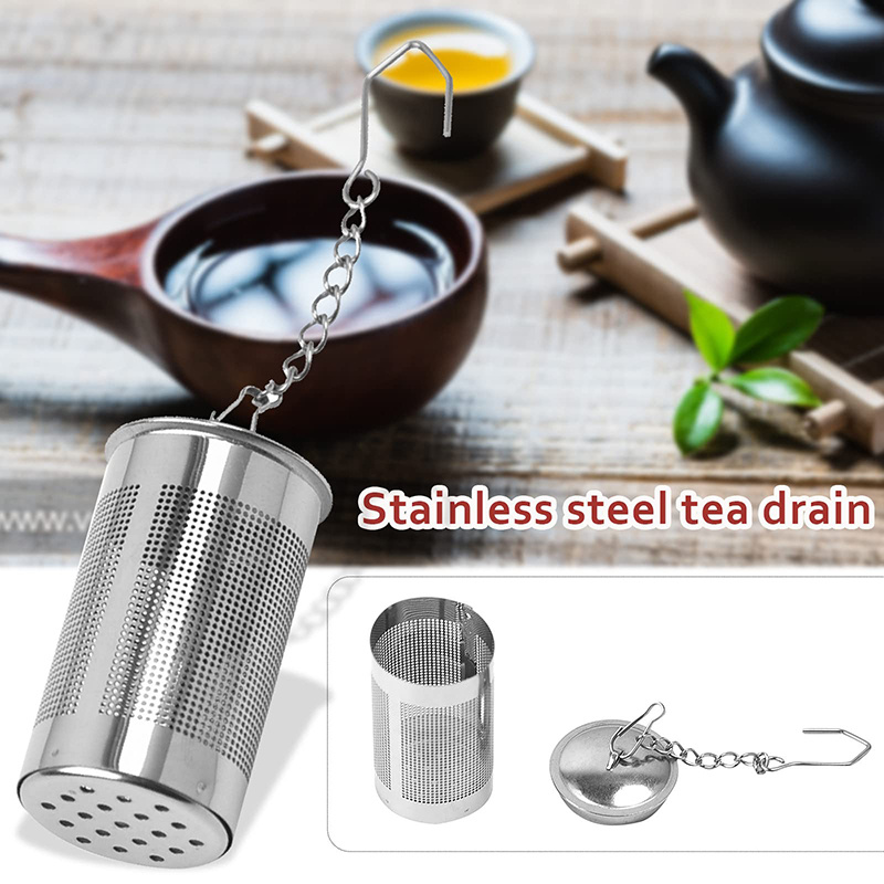 1pc stainless steel tea filter with hook keep   leaves from leaking and your cup clean details 0