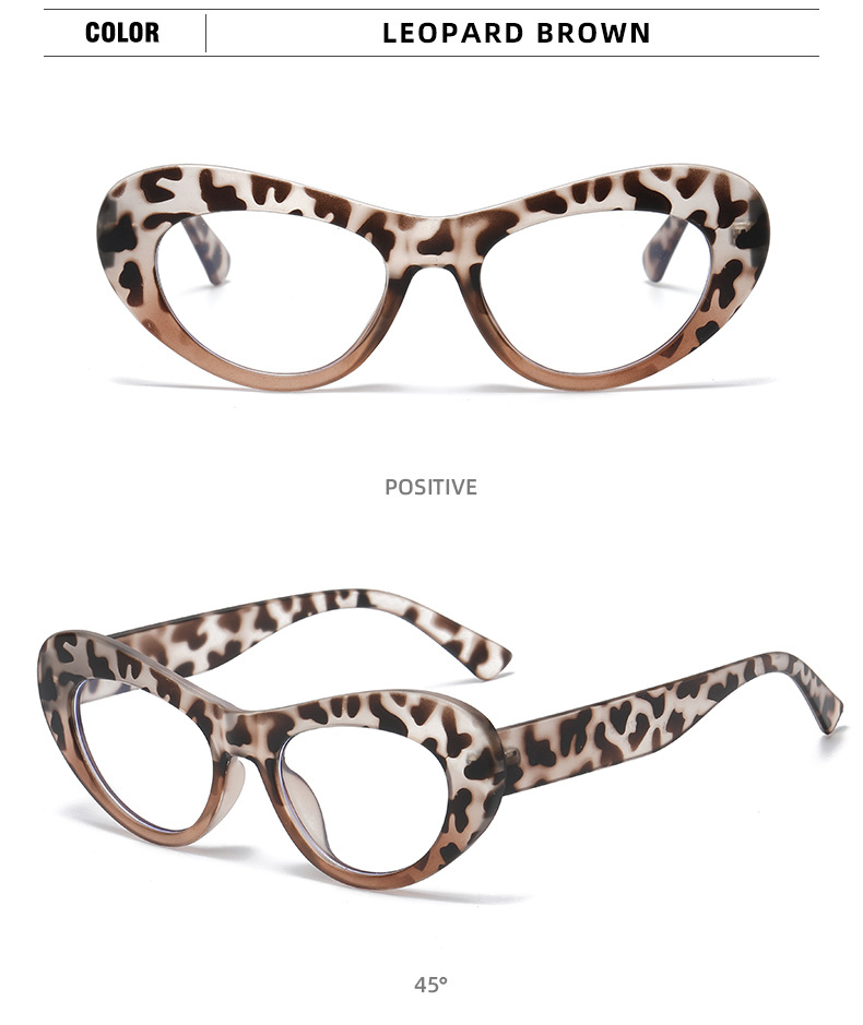 Gafas Ovaladas Moda Mujer Lentes Estampado Leopardo Montura - Temu Mexico