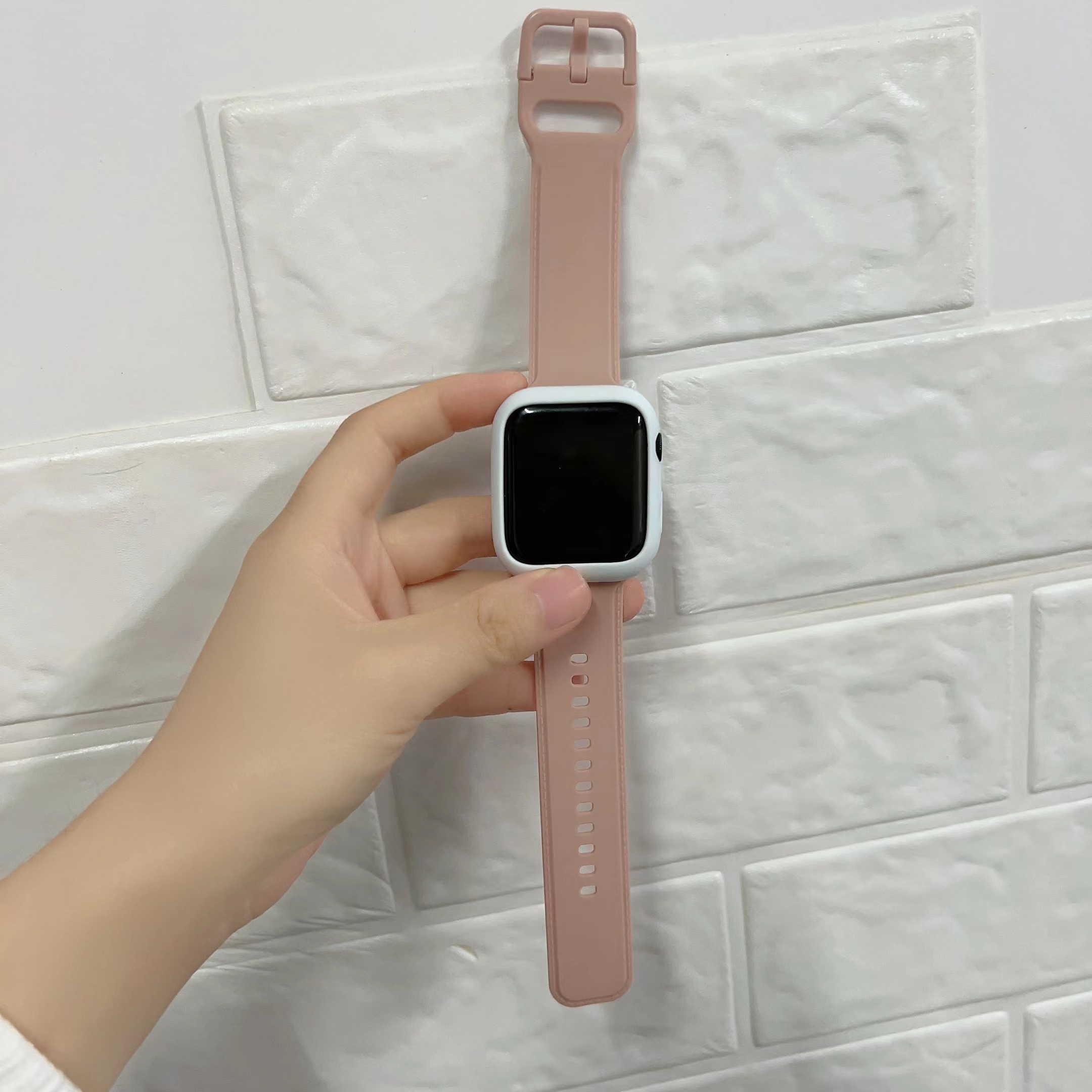 Sand Pink Bumper Case For Apple Watch