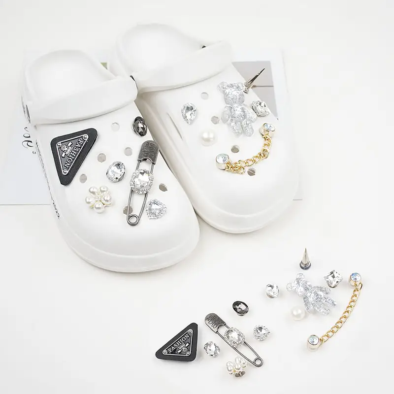 DIY Rhinestone Shoe Charms for Crocs Fashion Cute Croc Charms