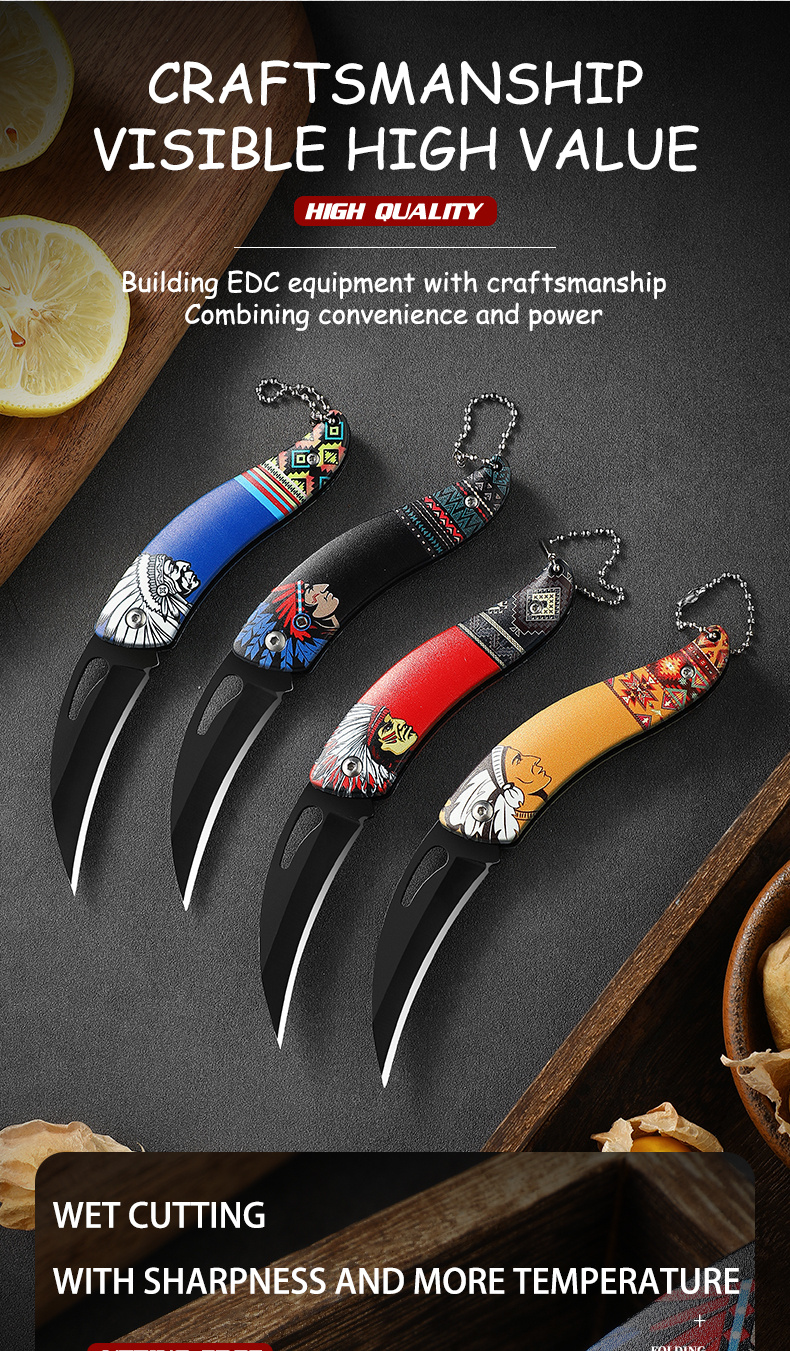 Chief Style Characteristic Machete Fruit Knife Folding Knife Temu