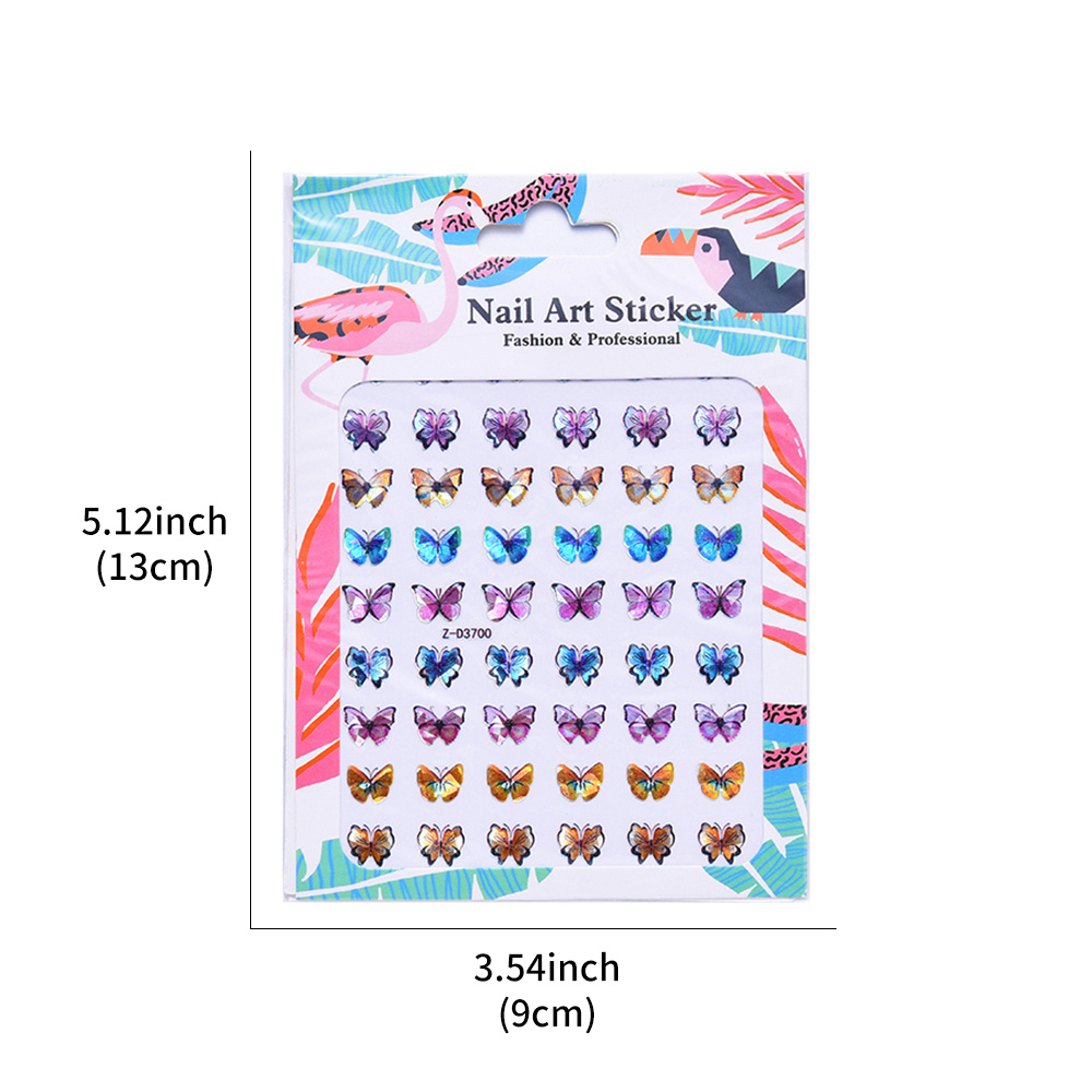 Y2k Butterfly Nail Art Stickers 3d Self adhesive Butterflies - Temu ...