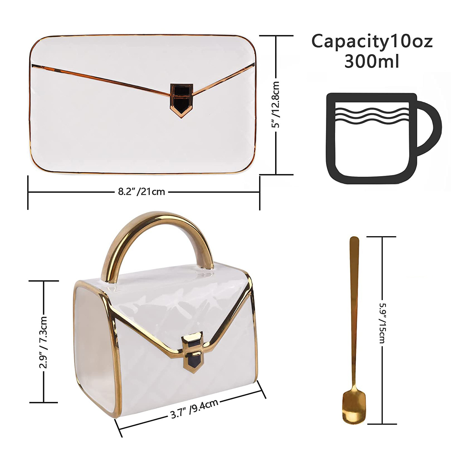 Handbag Mug and Saucer Set