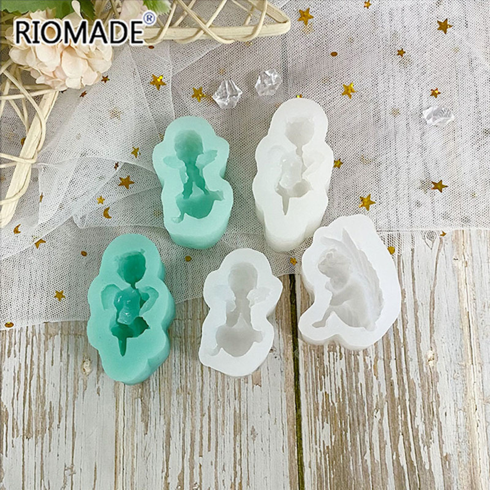 1pc cute cupid and angel silicone fondant molds for diy cake decorations   molding details 2