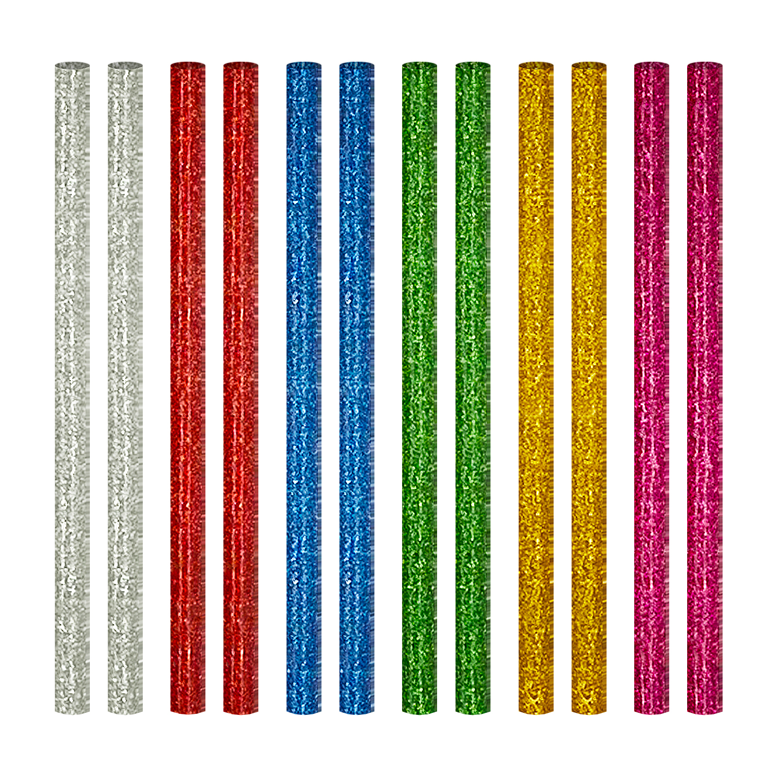 Mini Hot Glue Sticks for Glue Gun 0.27-inch x 4-inch Blue Glitter 10pcs