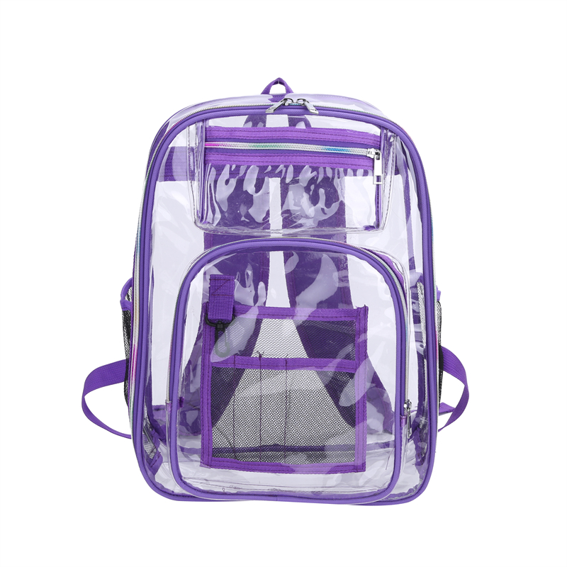 Heavy Duty Clear Backpack Large PVC Transparent Bookbag for Women