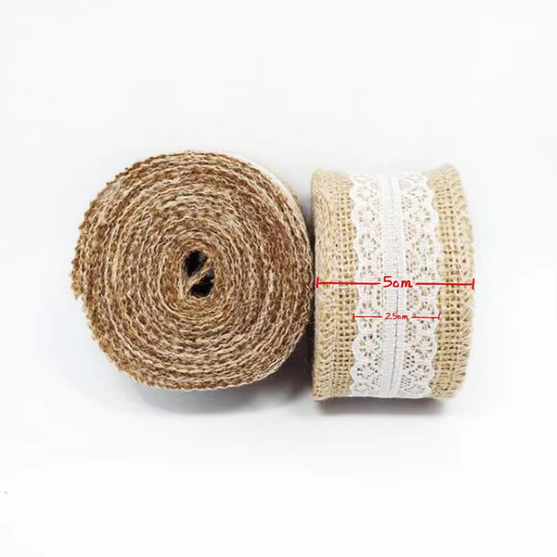 Diy Jute Lace Ribbon Hemp Lace Decorative Ribbon 2 Meters A Roll