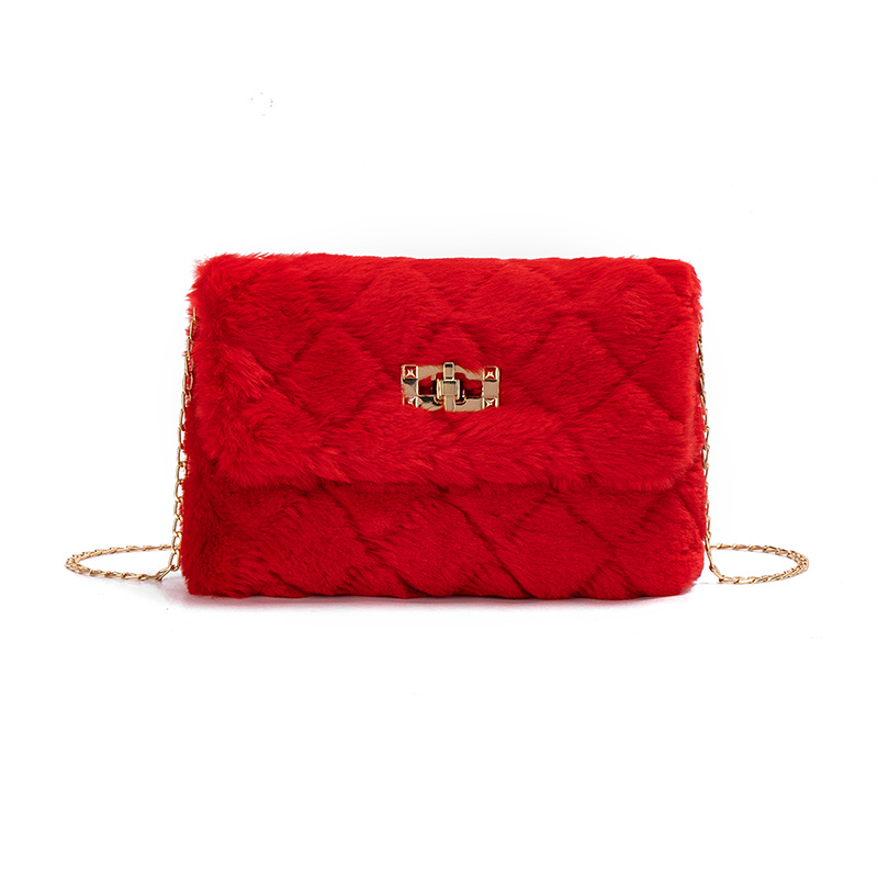 Balenciaga Red Velvet BB Chain Crossbody Bag