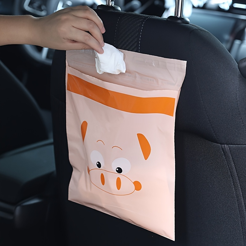 

15pcs Car Trash Bags, Easy Stick-on Disposable Car Garbage Bags, Waterproof Leak Proof Barf Vomit Bags, Self Adhesive Cleaning Bags For Car Home