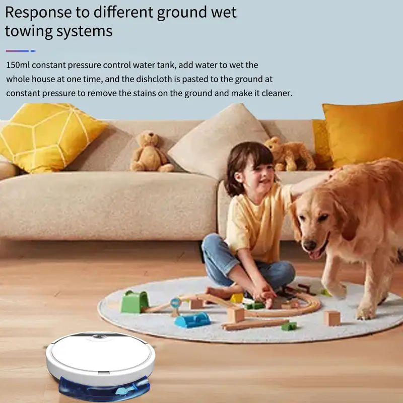 robot vacuum cleaner rs800 robotic cleaner 400ml dustbox water tank  free strong suction slim low noise app control ideal for pet hair hard floor and daily cleaning details 5