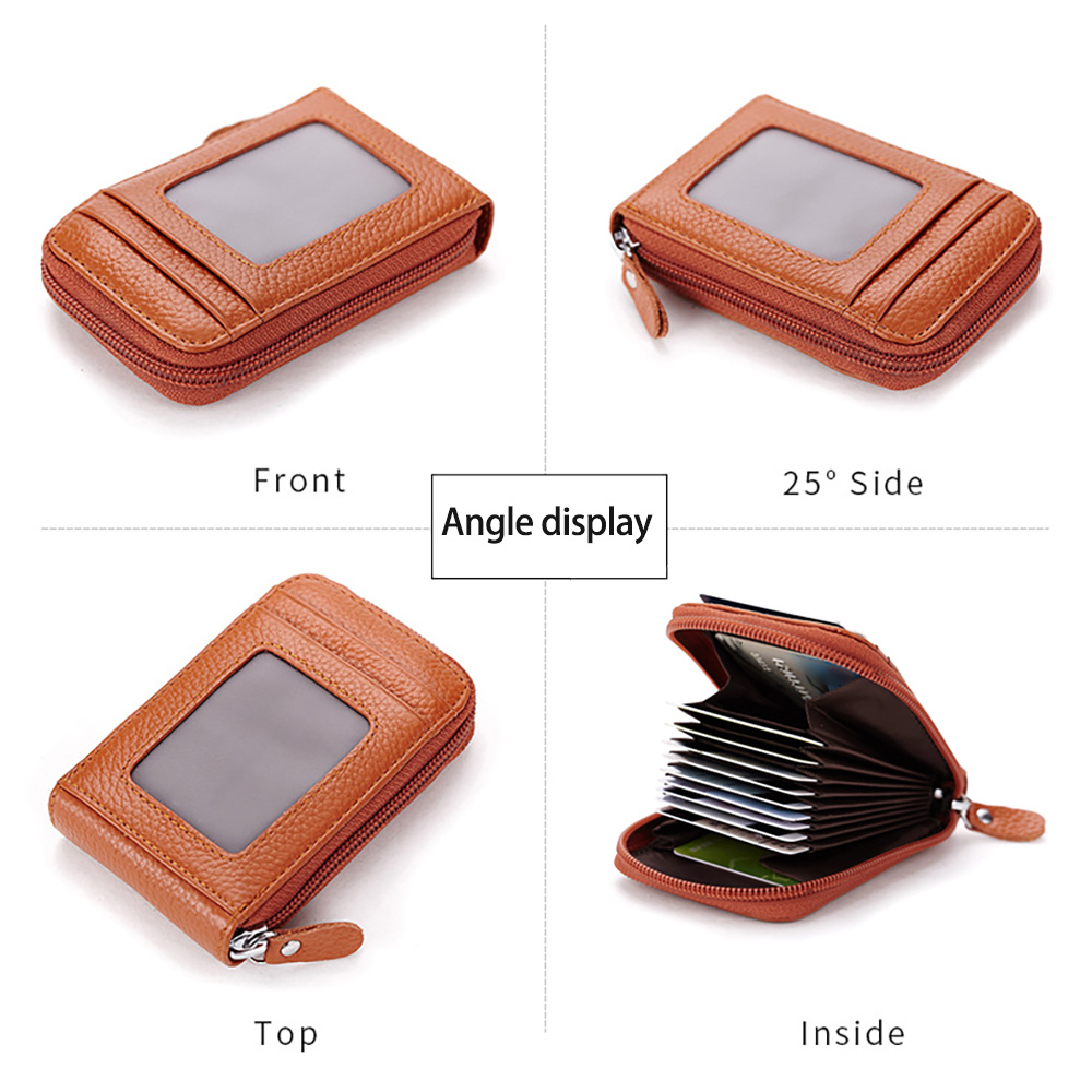 Rfid Blocking Credit Card Holder, Zip Around Card Case Card Organizer