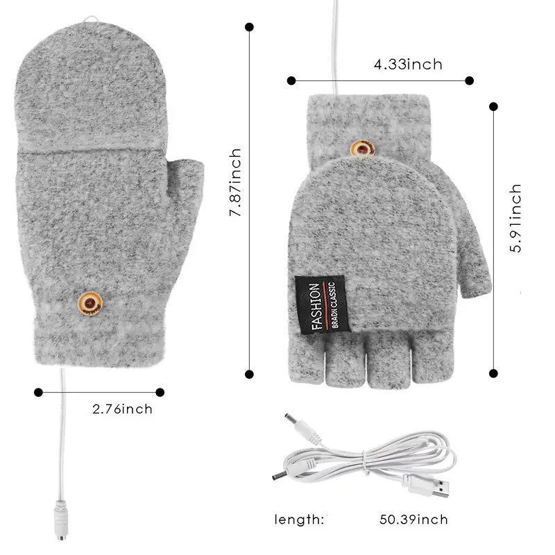 stay warm cozy all winter long with usb heating gloves for women men details 4
