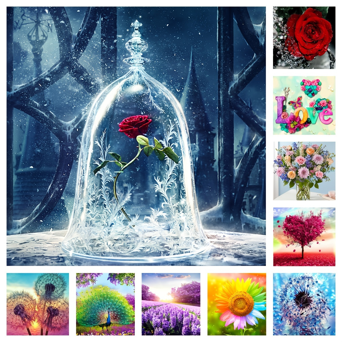 5D Diamond Painting Beauty and The Beast Collage Kit