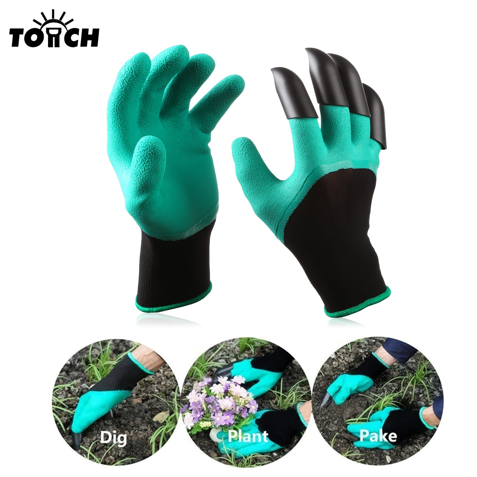 Gardening Gloves Set Breathable Rubber Coated Garden Gloves - Temu